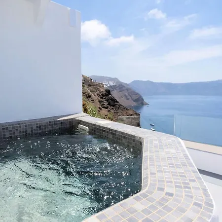 Caldera Serenity Cave Oia, Santorini Breathtaking Caldera Views Traditional Cave-style Luxury Outdoor Hot Tub Modern Comforts , *